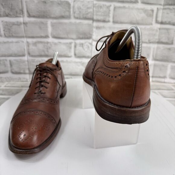 Allen Edmonds Strand Men\'s Size 9.5 Brown Leather Cap-Toe Dress Lace Up Oxfords main image 14